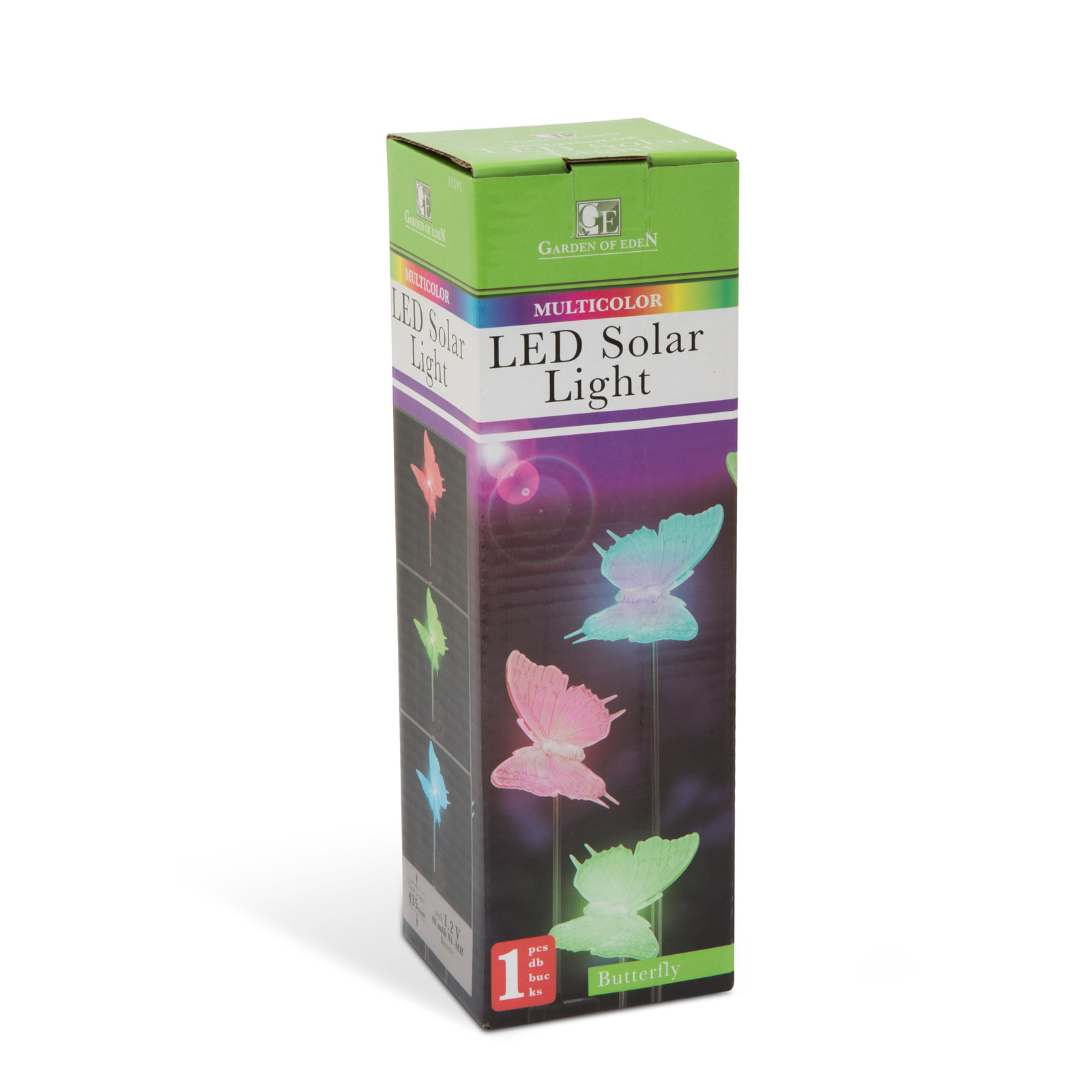 RGB LED-es szolár lámpa pillangó